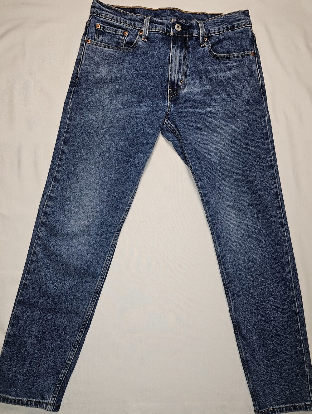 Classic Men's Blue Denim Jeans - Slim Straight